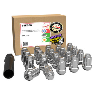 Coyote Accessories® - Chrome Cone Seat Spline Lug Wheel Installation Kit