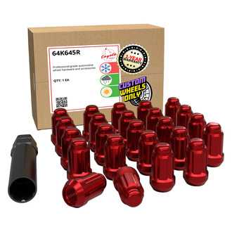 Coyote Accessories® - Red Cone Seat Spline Lug Wheel Installation Kit w/o Valve Stems