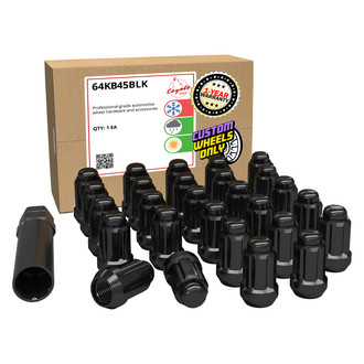 Coyote Accessories® 64KB45BLK - Black Cone Seat 6 Spline Lug Wheel Installation Kit