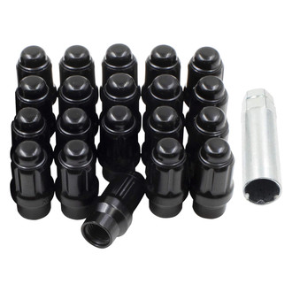 Coyote Accessories® - Black E-T/Ultra Seat Spline (6 Sided) Lug Wheel Installation Kit