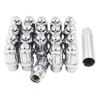 Coyote Accessories® - Chrome E-T/Ultra Seat Spline (6 Sided) Lug Wheel Installation Kit