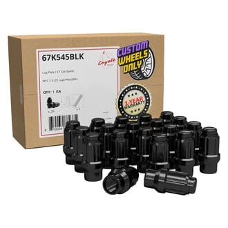 Coyote Accessories® - Black E-T/Ultra Seat Spline Lug Wheel Installation Kit