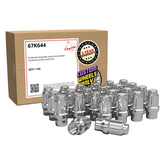 Coyote Accessories® - Chrome E-T/Ultra Seat 6 Spline Lug Wheel Installation Kit
