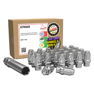 Coyote Accessories® - Chrome E-T/Ultra Seat Spline Lug Wheel Installation Kit