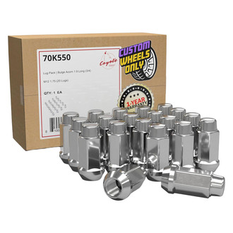 Coyote Accessories® 70K550 - Chrome Cone Seat Acorn Bulge Lug Wheel Installation Kit