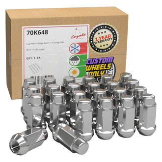 Coyote Accessories® - Cone Seat Acorn Bulge Lug Wheel Installation Kit w/o Valve Stems