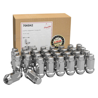 Coyote Accessories® - Black Cone Seat Acorn Bulge Lug Wheel Installation Kit