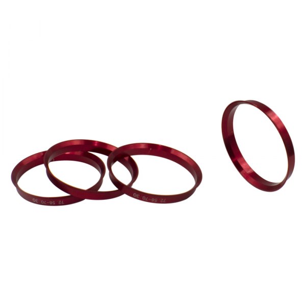 Coyote Accessories® - Red Metal Hub Centric Ring Set