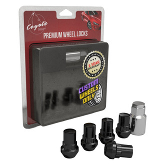 Coyote Accessories® - Black Cone Seat Acorn Bulge Wheel Locks