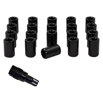 Coyote Accessories® - Black Cone Seat Tuner (8 Sided) Lug Wheel Installation Kit w/o Valve Stems