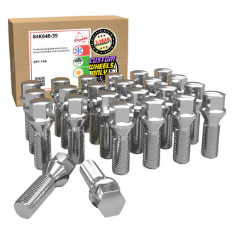 Coyote Accessories® 84K648-35 - Chrome Cone Seat Lug Wheel Installation Kit
