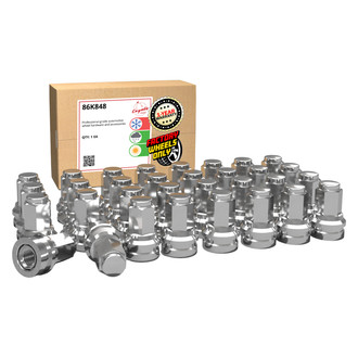Coyote Accessories® - Chrome Cone Seat OE Style Ford Lug Wheel Installation Kit w/o Valve Stems