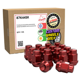 Coyote Accessories® - Red Cone Seat Acorn Bulge Lug Wheel Installation Kit