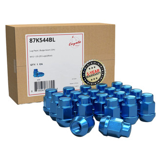 Coyote Accessories® - Blue Cone Seat Acorn Bulge Lug Wheel Installation Kit w/o Valve Stems