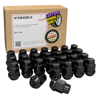 Coyote Accessories® - Black Cone Seat Acorn Bulge Lug Wheel Installation Kit