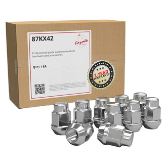 Coyote Accessories® - Chrome Cone Seat Acorn Bulge Lug Wheel Installation Kit