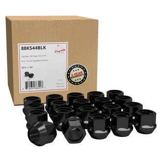 Coyote Accessories® - Black Cone Seat OE Style Acorn Bulge Lug Wheel Installation Kit w/o Valve Stems