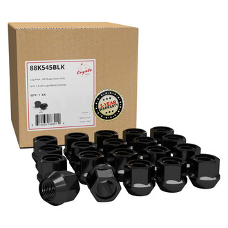 Coyote Accessories® 88K545BLK - Black Cone Seat OE Style Acorn Bulge Lug Wheel Installation Kit w/o Valve Stems