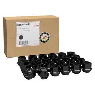 Coyote Accessories® - Black Cone Seat Acorn Bulge Open End Lug Wheel Installation Kit