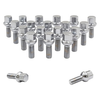 Coyote Accessories® - Chrome Radius/Ball Seat Bolt Lug Wheel Installation Kit w/o Valve Stems
