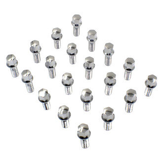 Coyote Accessories® - Chrome Radius/Ball Seat Bolt Lug Wheel Installation Kit w/o Valve Stems