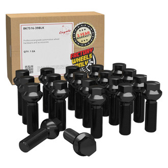 Coyote Accessories® 8K7516-39BLK - Black Radius/Ball Seat Lug Wheel Installation Kit