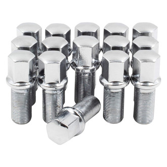 Coyote Accessories® - Chrome Radius/Ball Seat Bolt Lug Wheel Installation Kit w/o Valve Stems
