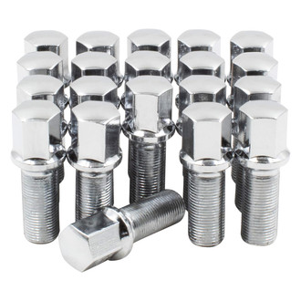 Coyote Accessories® - Chrome Radius/Ball Seat Bolt Lug Wheel Installation Kit w/o Valve Stems