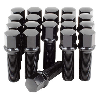 Coyote Accessories® - Black Radius/Ball Seat Bolt Lug Wheel Installation Kit w/o Valve Stems