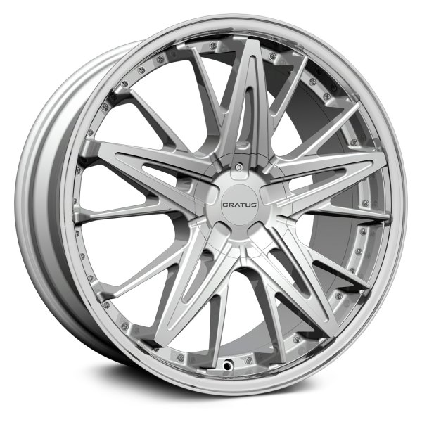 CRATUS® - CR103 Silver with Machined Lip and Chrome Rivets