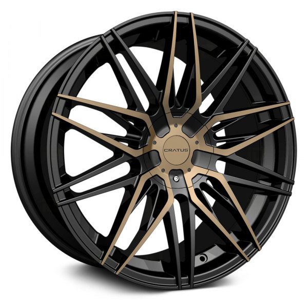 CRATUS® - CR104 Gloss Black with Machined Bronze Clear Coat