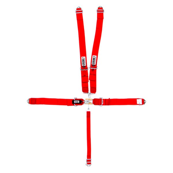 Crow Enterprizes® - 5-Point Standard Latch and Link Restraints 50'' Seat Belt, Red