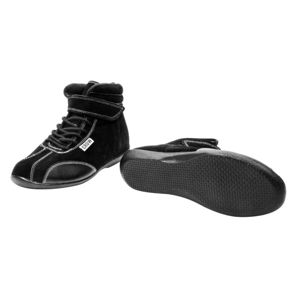 Crow Enterprizes® - Black Suede 10 Mid-Top Driving Shoes