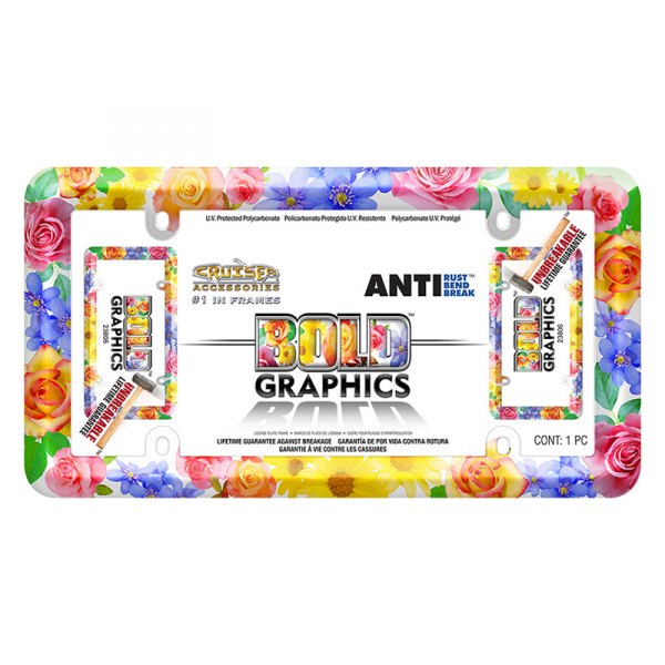 Cruiser® - Bold Graphics Floral Style License Plate Frame