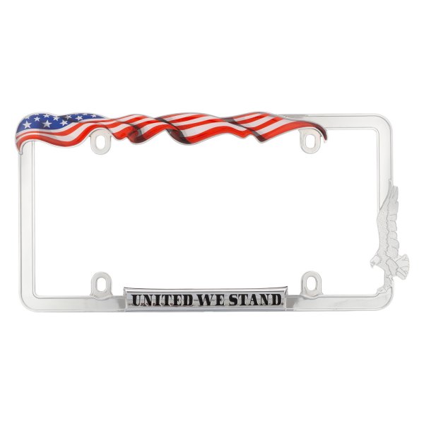 Cruiser® - License Plate Frame with United We Stand Logo American Flag and Eagle