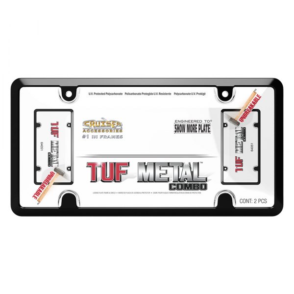 Cruiser® - Tuf Metal Combo Style License Plate Frame