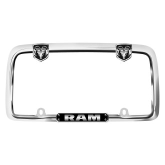 ram license plate frames black