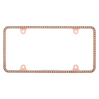 Cruiser® - Diamondesque Style Rose Gold / Clear License Plate Frame