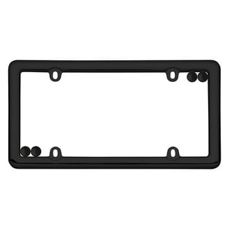 Cruiser® - Nouveau Style Black License Plate Frame with Fastener Caps