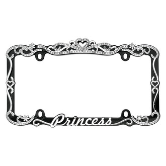 Cruiser® - Princess Style Black / Chrome License Plate Frame