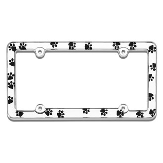Cruiser® - Paws Style Chrome License Plate Frame
