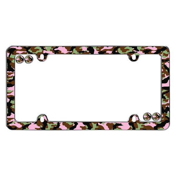 Cruiser® - Camo-Girl Style License Plate Frame with Fastener Caps
