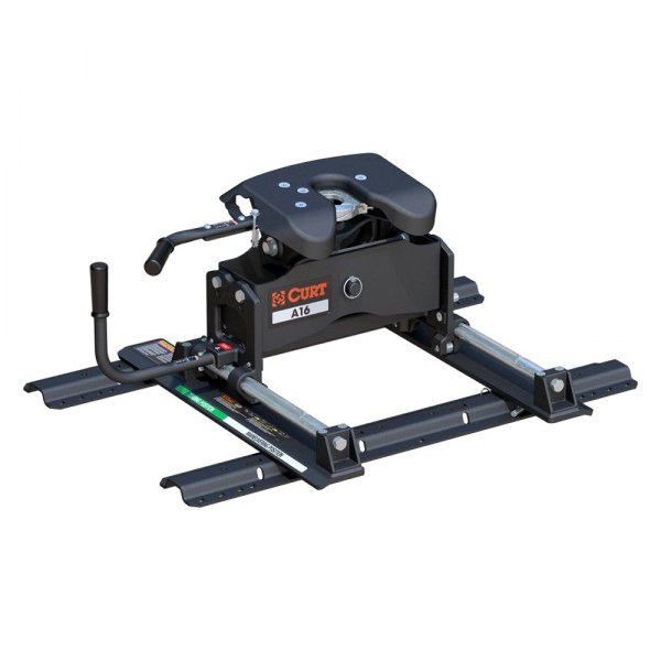CURT® - A16 Series 5th Wheel Hitch Head with Roller and Rails