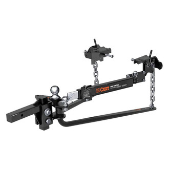 CURT® - Round Bar Weight Distribution Complete Kit for 2" Receivers (1400 lbs TW / 14000 lbs GTW)