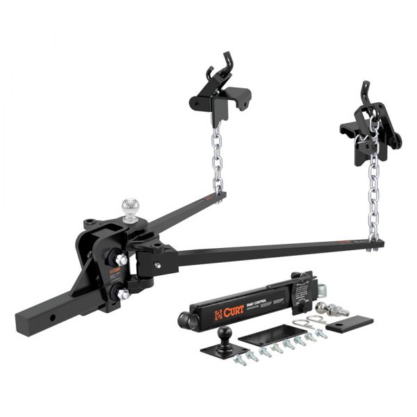 CURT® - Trunnion Spring Weight Distribution Hitch with 2-5/16'' Trailer Ball and Sway Control for 2" Receivers
