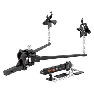 CURT® - Trunnion Spring Weight Distribution Hitch with 2-5/16'' Trailer Ball and Sway Control for 2" Receivers (1500 lbs TW / 15000 lbs GTW)