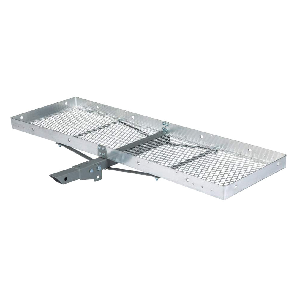CURT® 18100 - Silver Aluminum Tray Cargo Carrier with Folding