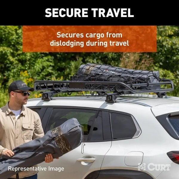 CURT® 18219 Elastic Cargo Net for Roof Basket