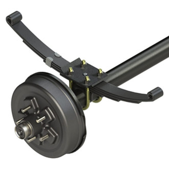 CURT® - Brake Drum Hub Assembly for 10,000-lb. Axle - 8 on 6.5", 5/8" Stud
