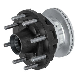CURT® - Disc Brake Rotor with Threaded Dust Cap - 16K, 8 on 275 mm, M22 Studs, Oil